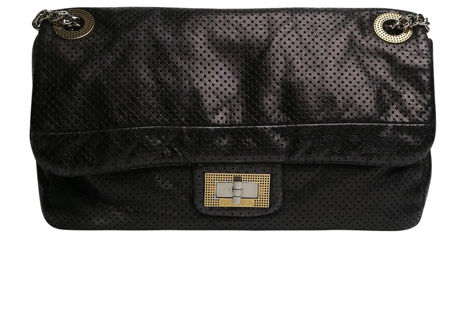 chanel perforated flap bag